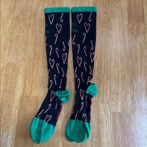 Nursemates Nurse Sweet But Twisted Candy Cane Compression Holiday Fun Socks